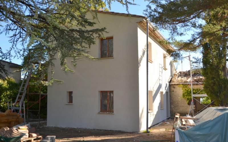 maison ossature bois avec enduit en Vaucluse